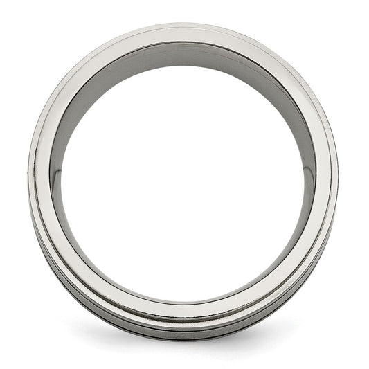 Exclusive 9mm Titanium Band with 1/4 Carat Diamond - Stylish Brushed Polish