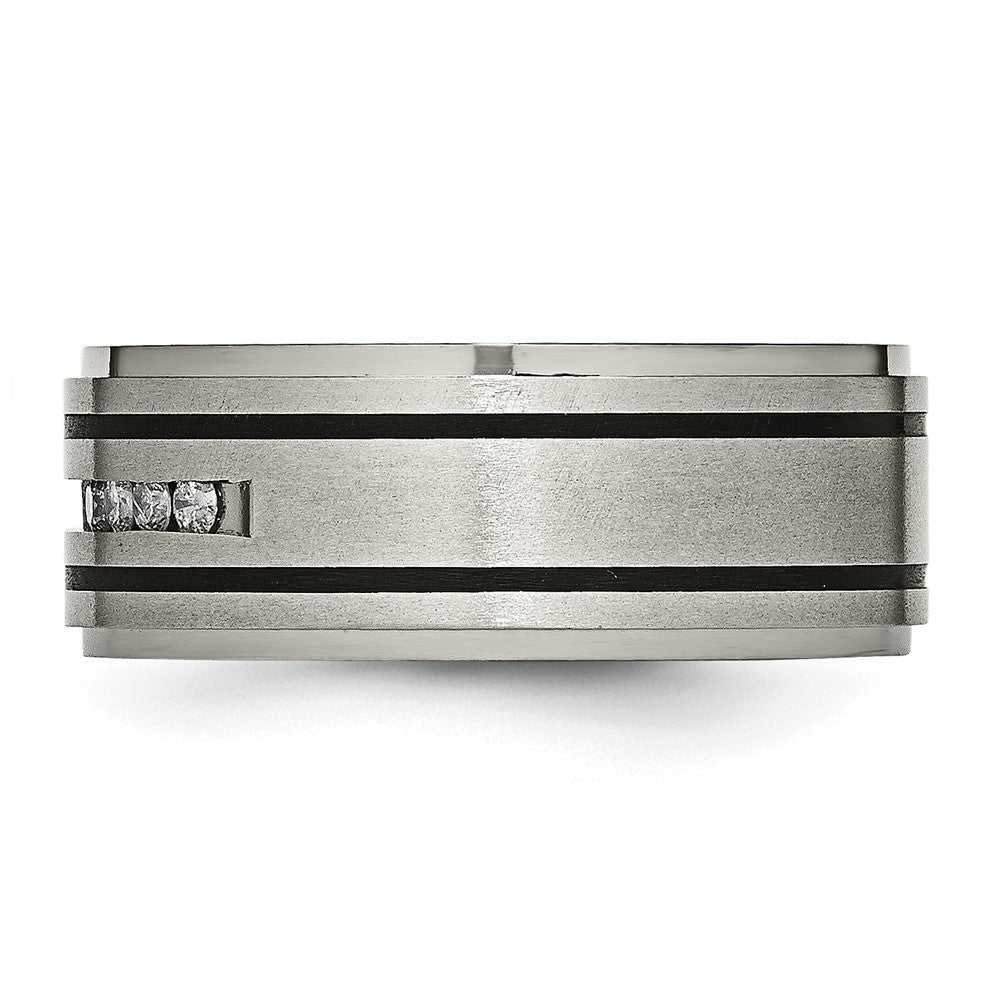 Buy Exclusive 9mm Titanium Band with 1/4 Carat Diamond | Stylish Enamel Finish