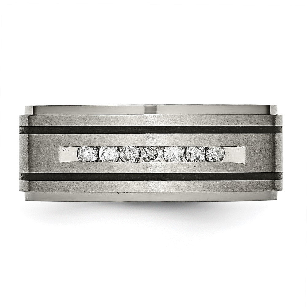 Buy High-Quality 9mm Titanium Band with 1/4 Carat Diamond Accent - Stylish Value