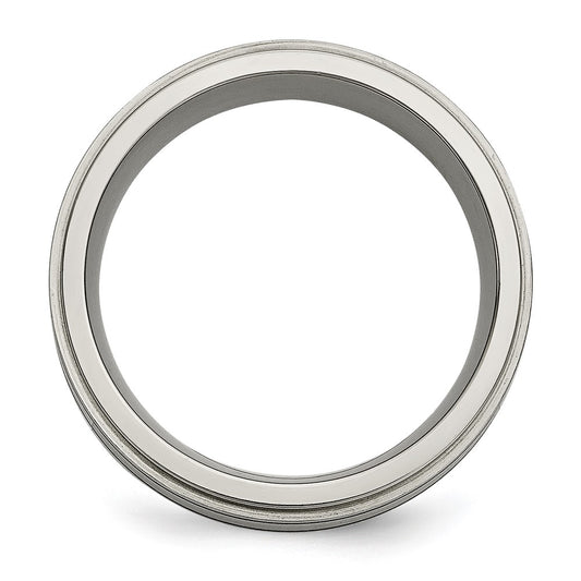 Exclusive 9mm Titanium Band with 1/2 Carat Diamond - Stylish Brushed Polish