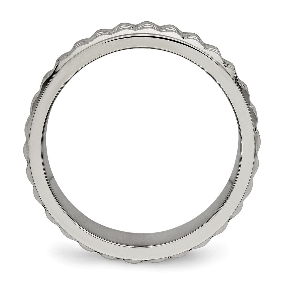 Buy Exclusive 8mm Polished Titanium Studded Ring - Stylish & Affordable Design