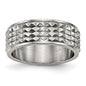 Buy Exclusive 8mm Polished Titanium Studded Ring - Stylish & Affordable Design-7