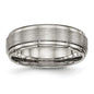 High-Quality Titanium Chisel 7mm Band | Stylish Brushed Center Design-12