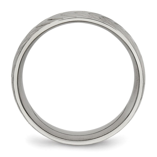 Exclusive Chiseled Titanium 8mm Ring - Polished, Diamond-Cut & Affordable Luxury