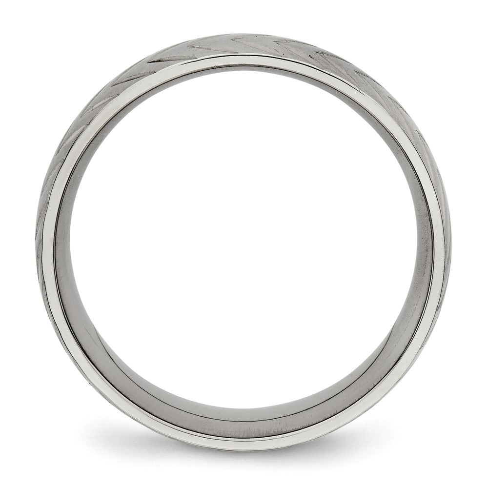 Buy Stylish 8mm Chiseled Titanium Diamond-Cut Ring - Luxury Design, Affordable Price