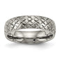 Buy Stylish Chisel 6mm Polished & Textured Titanium Band for Affordable Luxury-12