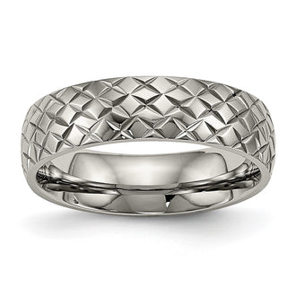 High-Quality 6mm Polished Titanium Band - Stylish & Affordable!