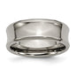 Buy Stylish Chisel Titanium Polished 8mm Beveled Edge Concave Band - Luxury Design-15