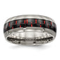 Exclusive 8mm Titanium Chisel Band with Polished Finish & Carbon Fiber Inlay-9