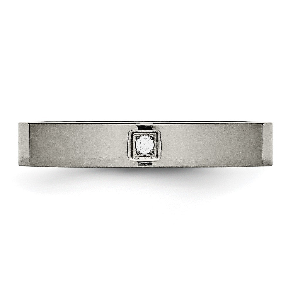 Buy High-Quality Chisel Titanium 4mm Comfort Fit Band with CZ Accents