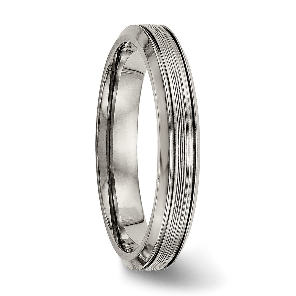 Buy High-Quality Chisel Titanium 3.75mm Grooved Comfort Fit Ring - Stylish Value!
