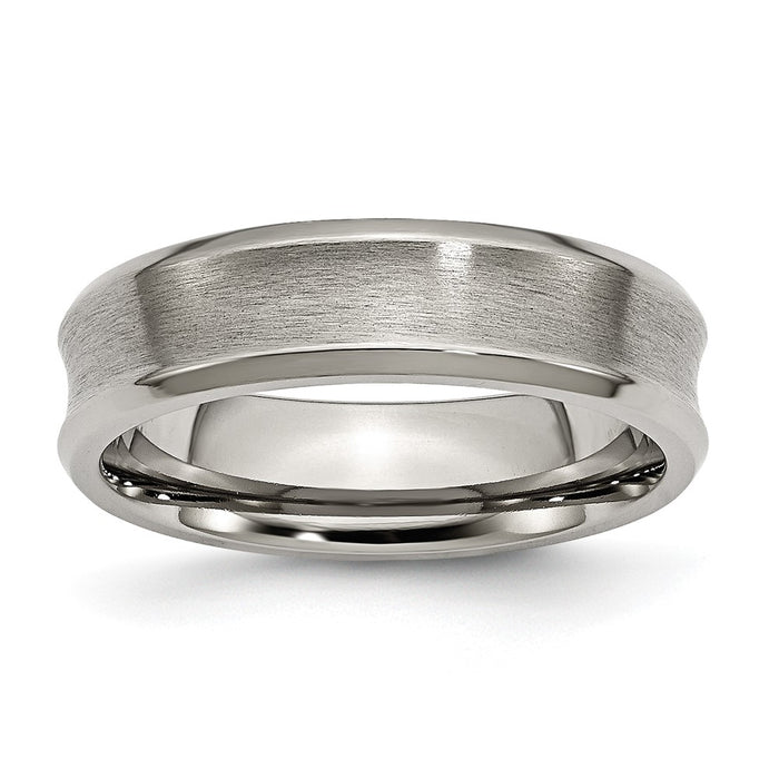 Buy Exclusive 6mm Chiseled Titanium Ring - Stylish Brushed & Polished Finish-1
