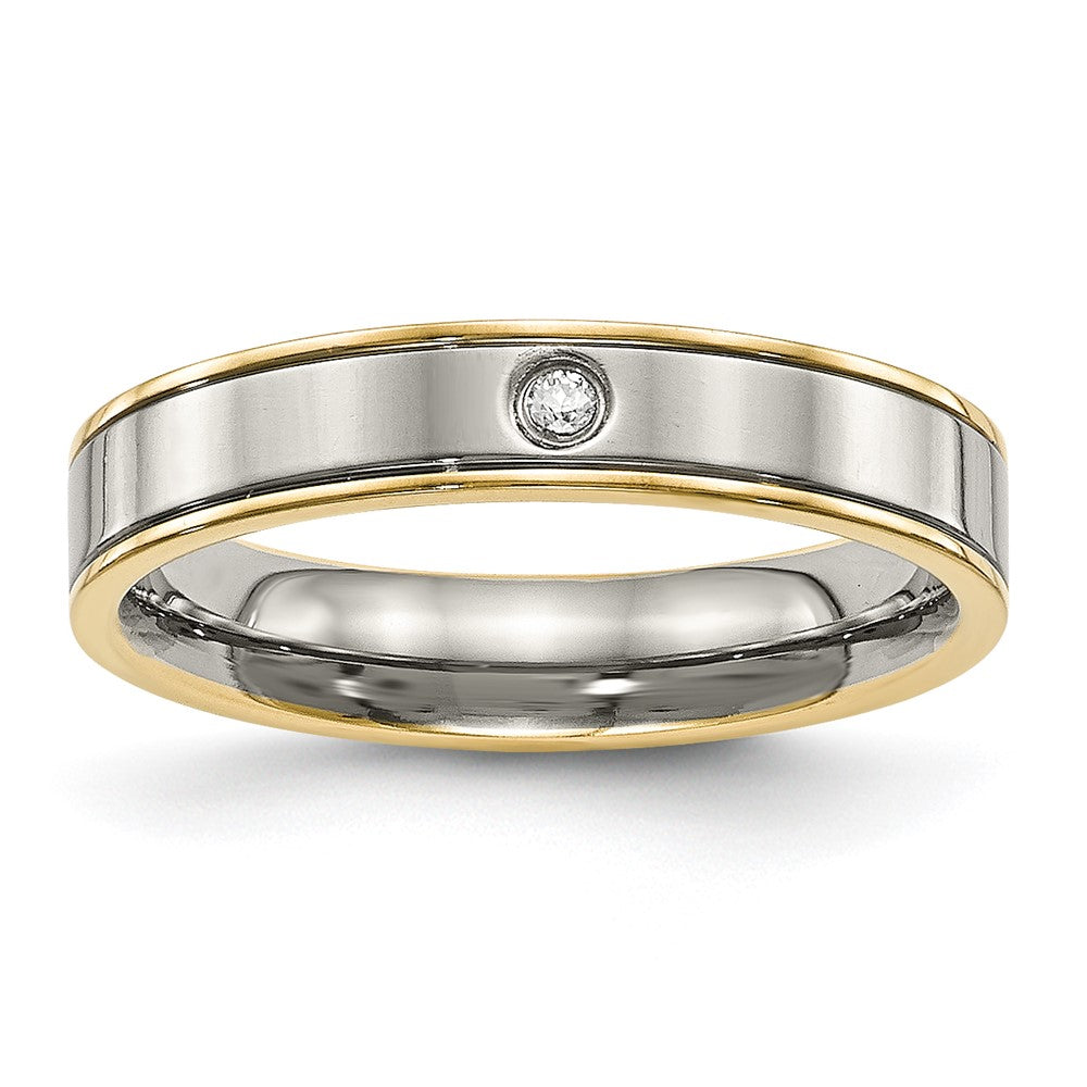 High-Quality Chisel Titanium 5mm Grooved Comfort Fit Band - Stylish & Affordable