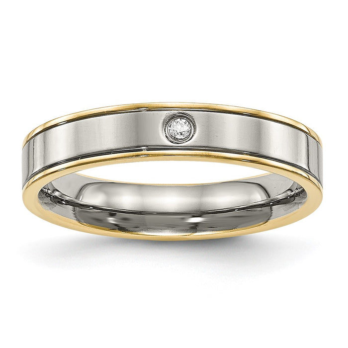 High-Quality Chisel Titanium 5mm Grooved Comfort Fit Band - Stylish & Affordable-1
