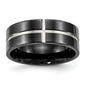 Exclusive 8mm Polished Black IP-Plated Titanium Comfort Fit Band - Affordable Luxury-2