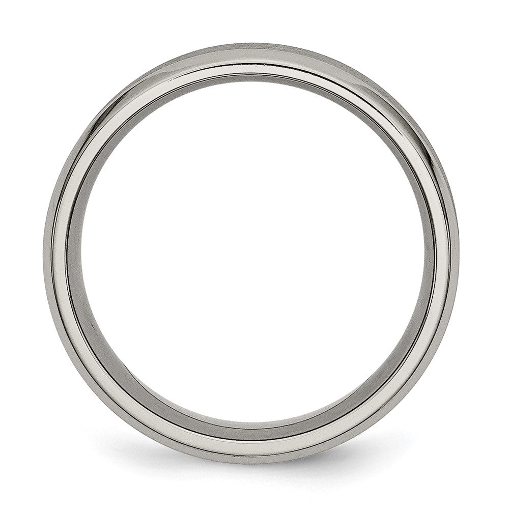 Buy Stylish 8mm Brushed & Polished Titanium Chisel Ring - Luxury Design