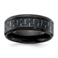 Buy Stylish 8mm Black Titanium Band with Carbon Fiber Inlay - Luxury Look-6