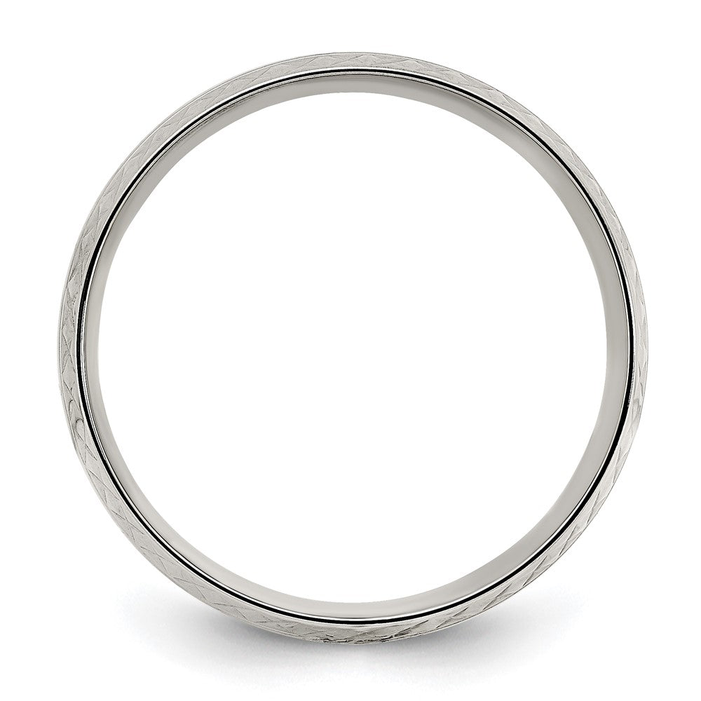 Buy Exclusive 7mm Chiseled Titanium Band - Stylish Polished Grooved Design