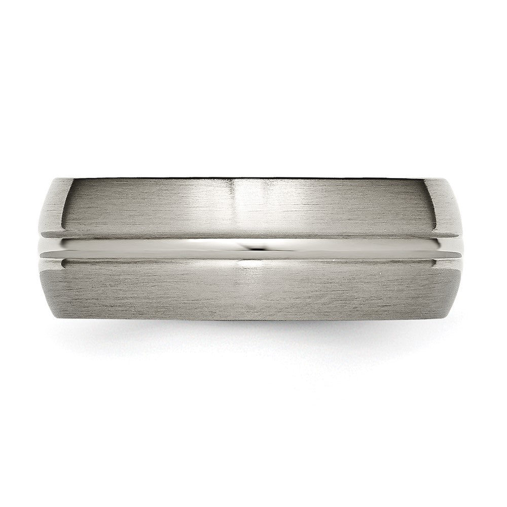 Buy Exclusive 8mm Brushed Titanium Chisel Band - Stylish & Affordable Value
