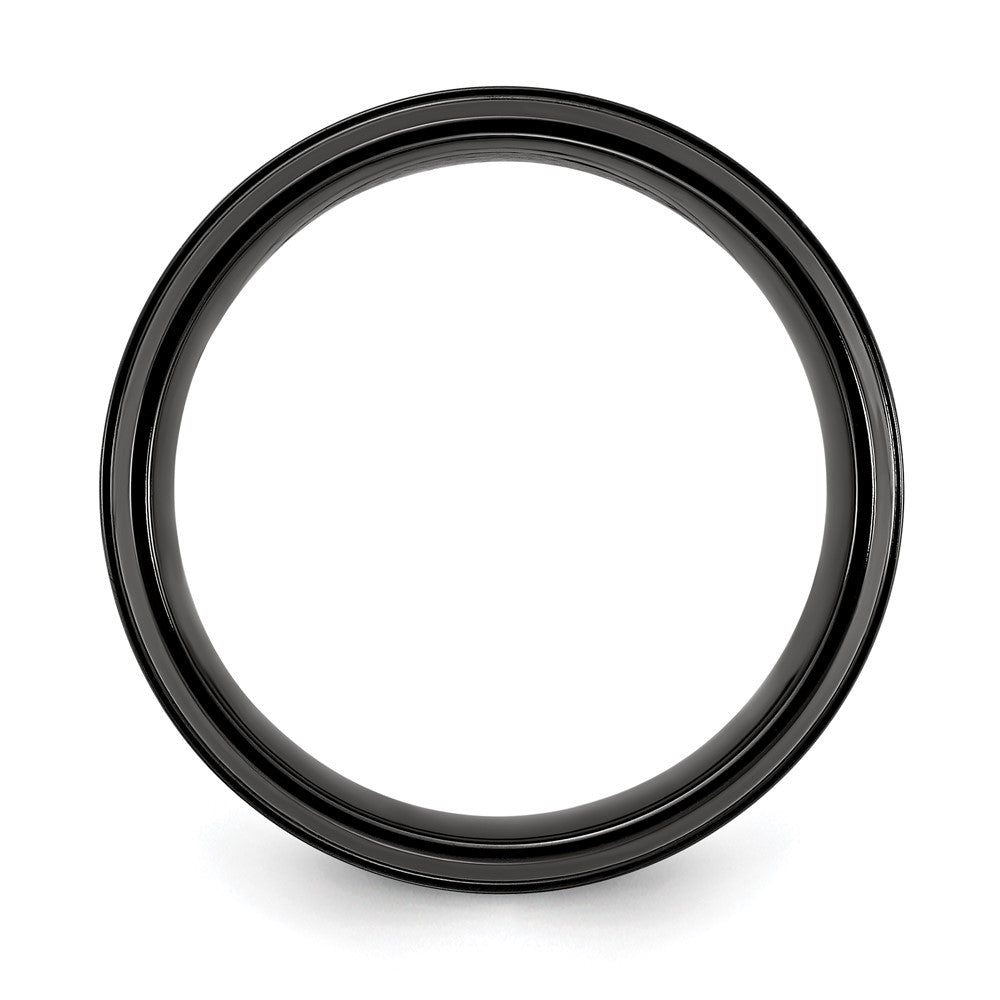 Exclusive 8mm Black Titanium Band with Grey Carbon Fiber Inlay - Stylish Value