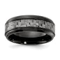 Buy Exclusive 8mm Black Titanium Band with Grey Carbon Fiber Inlay - Stylish Design-5