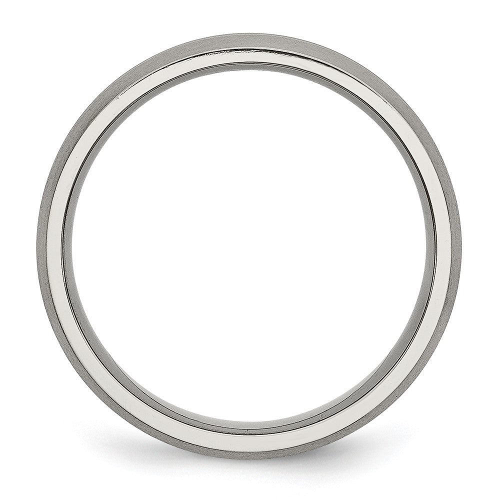 Buy High-Quality 6mm Grooved Titanium Band | Stylish Brushed & Polished Finish