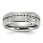 Exclusive 7mm CZ Chiseled Titanium Band - Stylish & Affordable Finish-8