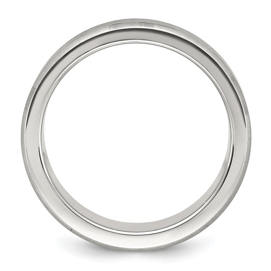 Buy Brushed Titanium 8mm Band - Stylish Chiseled Laser Design, Affordable Luxury