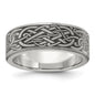 Shop Stylish Brushed Titanium 8mm Band with Chiseled Laser Design - Luxury Value-2