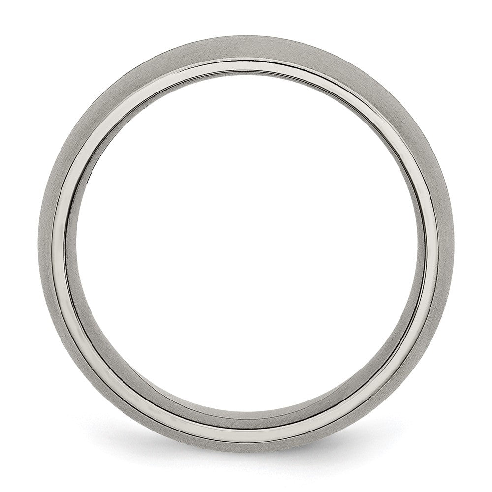 Buy Exclusive 8mm Grooved Titanium Band - Stylish Brushed & Polished Finish