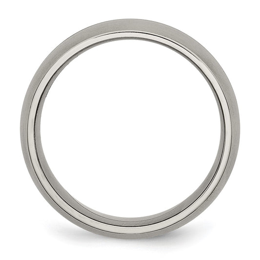 Buy Exclusive 8mm Grooved Titanium Band - Stylish Brushed & Polished Finish