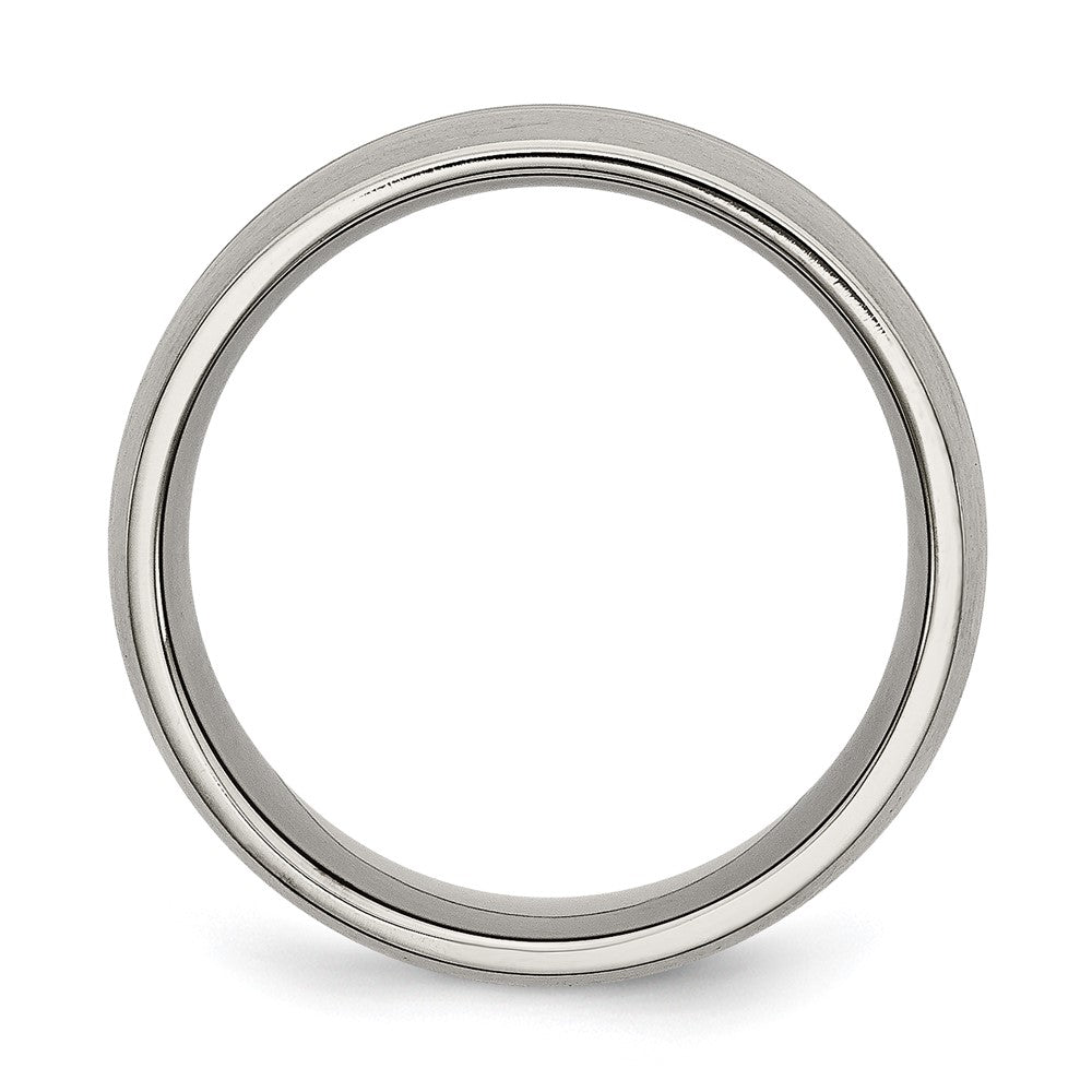 Buy Stylish 10mm Grooved Titanium Band - High-Quality Brushed & Polished Finish