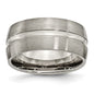 Buy High-Quality 10mm Grooved Titanium Band - Stylish Brushed & Polished Finish-1