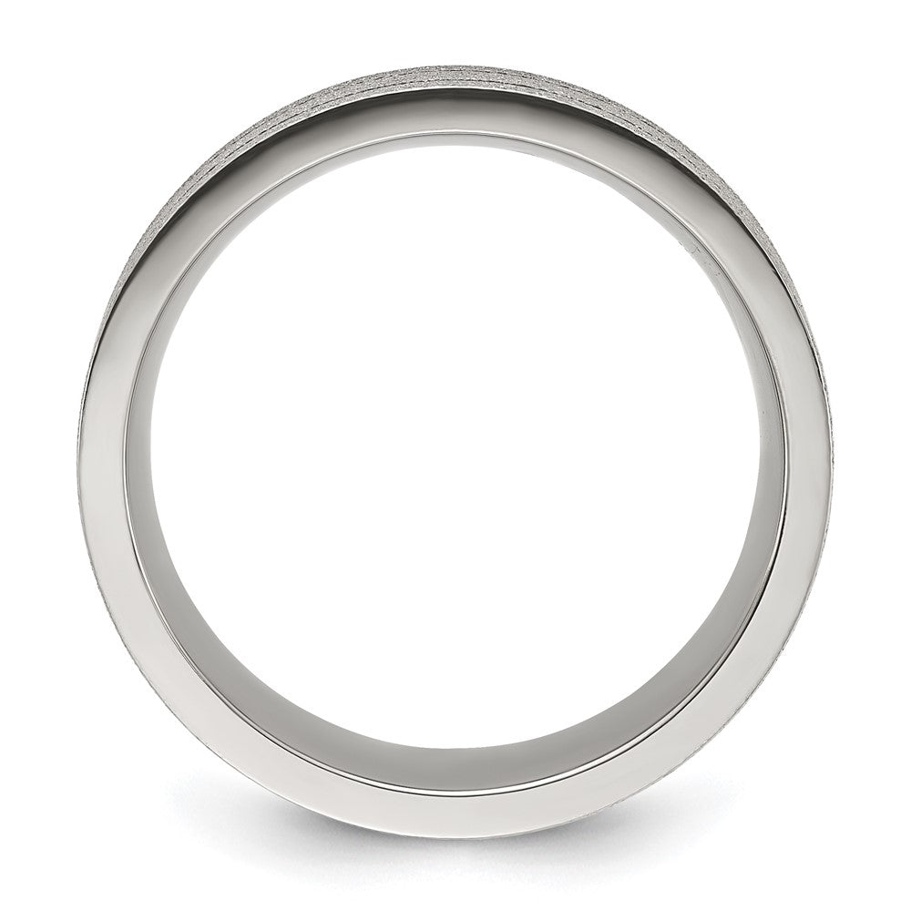 Buy Exclusive 8mm Titanium Chisel Polished Band - Stylish Laser-Cut Design