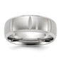 Buy Stylish Titanium 8mm Band - Brushed & Polished Grooved Finish!-10