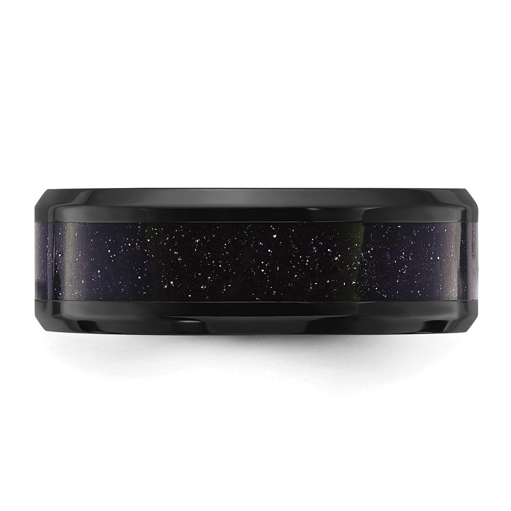 Buy Exclusive 8mm Titanium Band with Blue Star Sandstone Inlay - Stylish Finish