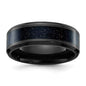 Buy Stylish 8mm Chisel Titanium Band with Blue Star Sandstone Inlay-8