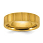 Buy Stylish Chiseled Titanium Polished Yellow IP-Plated 6mm Grooved Band-3