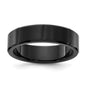 Buy Stylish 6mm Polished Black IP-Plated Titanium Grooved Band - Luxury Value!-3