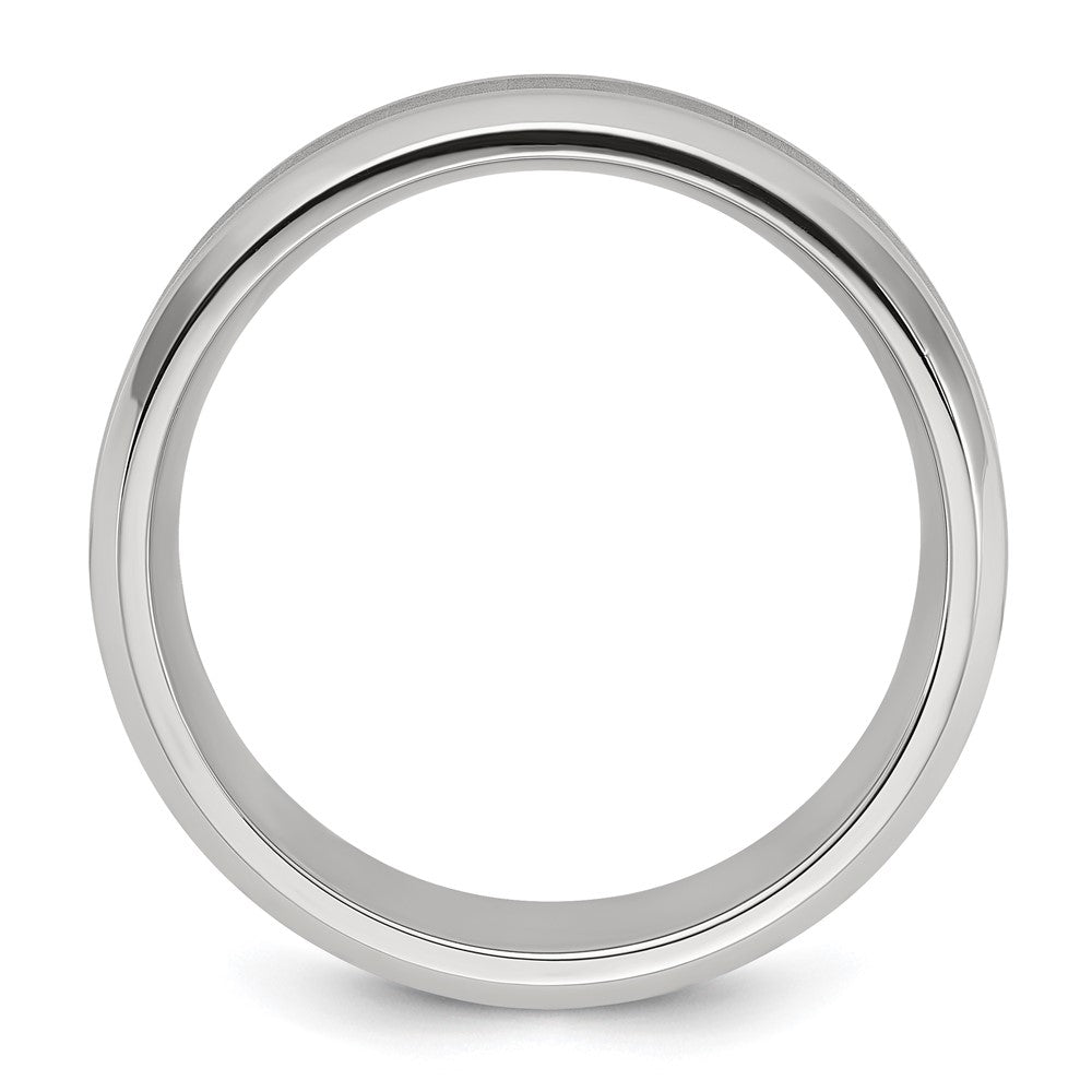 Buy High-Quality 8mm Polished Titanium Chisel Band - Stylish & Affordable!