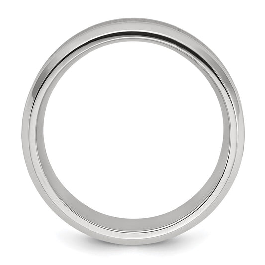 Buy High-Quality 8mm Polished Titanium Chisel Band - Stylish & Affordable!