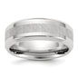 Buy Stylish 8mm Polished Titanium Chisel Band with Brushed Center-4