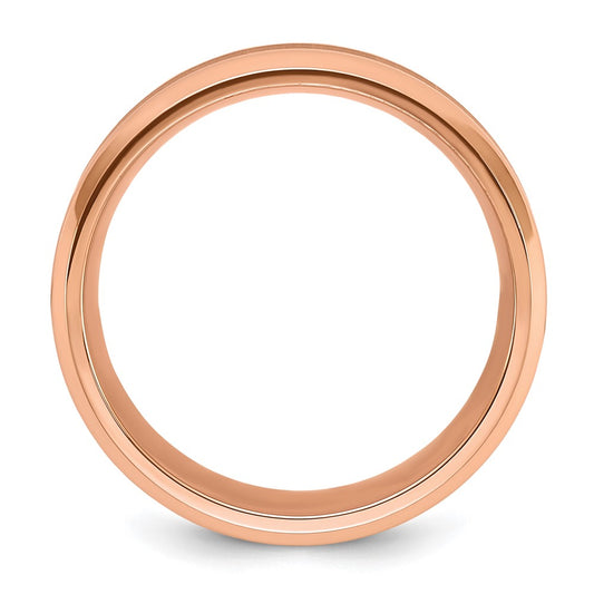 Buy Stylish Chiseled Titanium 8mm Rose IP-Plated Brushed Band - Luxury Design