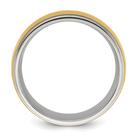 Buy 8mm High-Quality Titanium Band - Polished Finish & Stylish Yellow IP-Plating