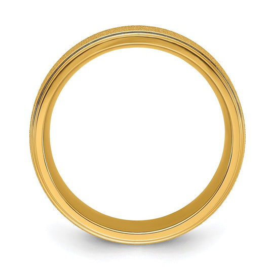 High-quality Chisel 8mm Titanium Band, Stylish Yellow IP-Plated Finish