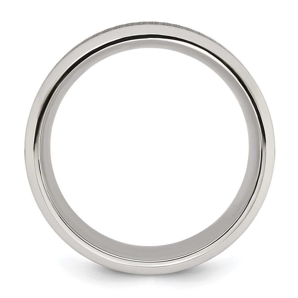 Exclusive 8mm Polished Black IP-Plated Titanium Band | Stylish and Durable Design