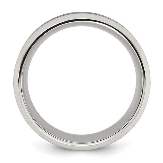 Exclusive 8mm Polished Black IP-Plated Titanium Band | Stylish and Durable Design