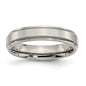 High-Quality Chiseled Titanium 5mm Textured Edge Ring | Stylish & Affordable-1