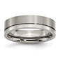 Buy High-Quality 6mm Grooved Titanium Band - Stylish Brushed & Polished Finish-4