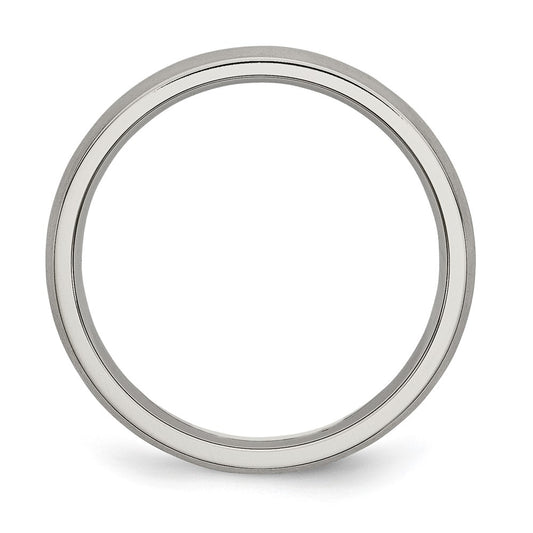 High-Quality Brushed Titanium 4mm Chisel Band - Stylish & Affordable Choice!